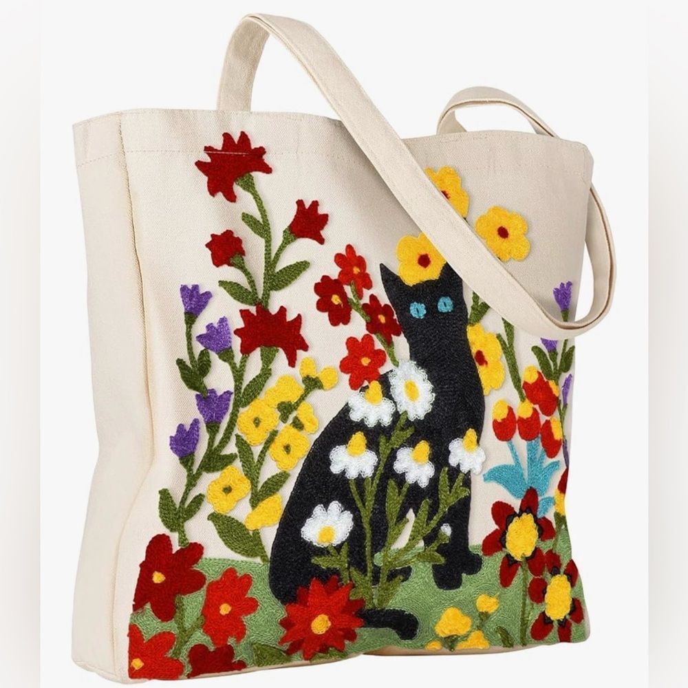 NEW Aesthetic Embroidery Tote Bag